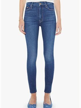 Mother The Looker Crop Bright Eyes Skinny jeans size 25